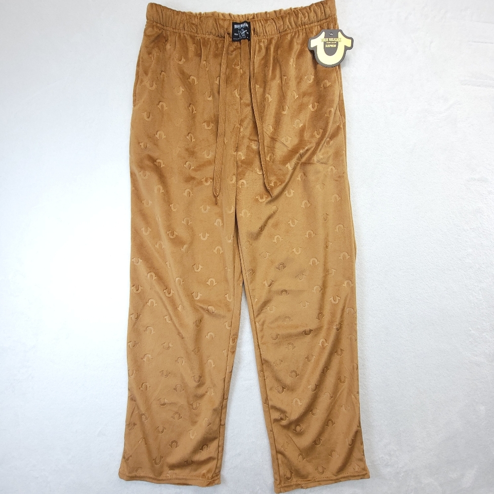 True Religion Brown Pajama Pants Sleepwear Men's Size Large NWT